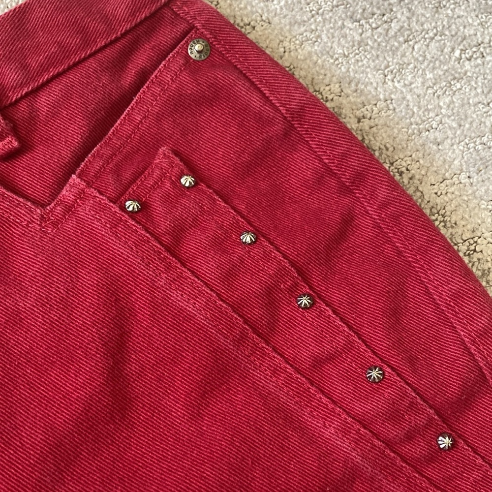 Vintage ROUGHRIDER by Circle T red denim jeans, 9/10. - Picture 5 of 9